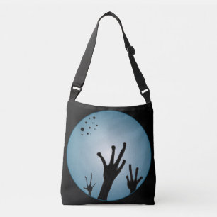 Alien Hands Sci-Fi Fantasy ET Spooky Weird Planet Crossbody Tas