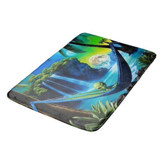 Alien hangmat op strand vakantie badmat (Gekanteld)