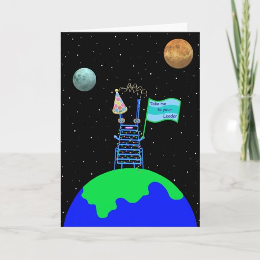 Alien Happy Birthday Kaart 3 van Jo Afbeeldingen (Voorkant)