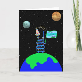 Alien Happy Birthday Kaart van Jo Afbeeldingen