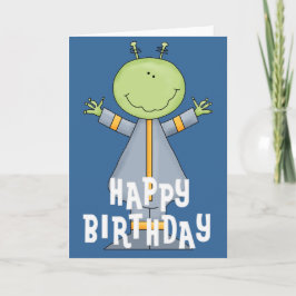 Alien Happy Birthday Wenskaart 2 Kaart
