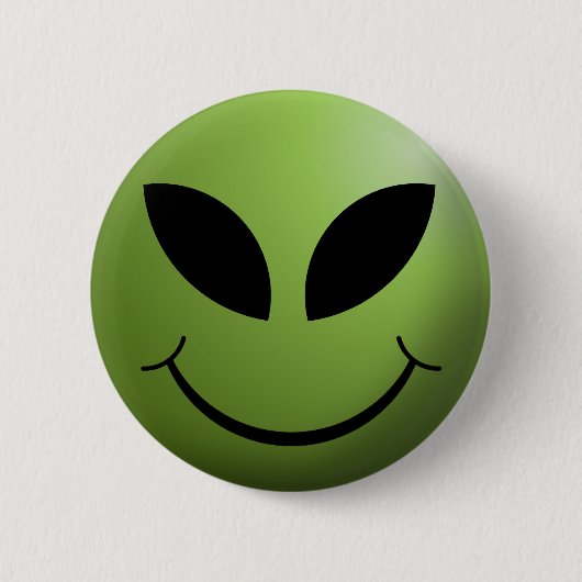 Alien Happy Face Ronde Button 5,7 Cm (Voorkant)