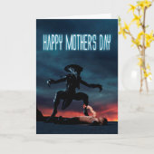 Alien Happy Moederdag-kaart Kaart (Gele Bloem)