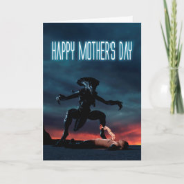 Alien Happy Moederdag-kaart Kaart