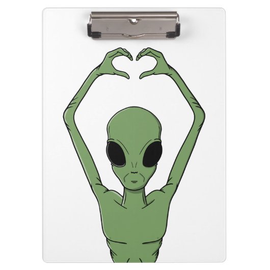 Alien Hart Oefening Klembord (Voorkant)