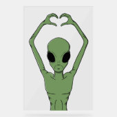 Alien Hart Pose Acryl Bord (Voorkant)