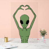 Alien Hart Pose Acryl Bord (Huwelijk)