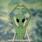 Alien Hart Pose Acryl Bord (Neutraal)
