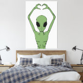 Alien Hart Pose Canvas Afdruk (Insitu (Slaapkamer))