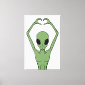 Alien Hart Pose Canvas Afdruk (Voorkant)
