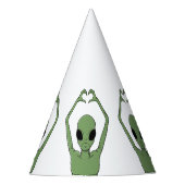 Alien Hart Pose Feesthoedjes (Voorkant)