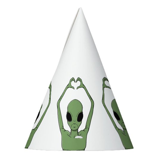 Alien Hart Pose Feesthoedjes (Links)