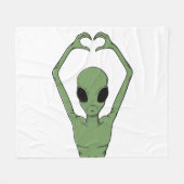 Alien Hart Pose Fleece Deken (Voorkant (Horizontaal))