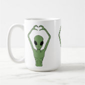 Alien Hart Pose Koffiemok (Links)