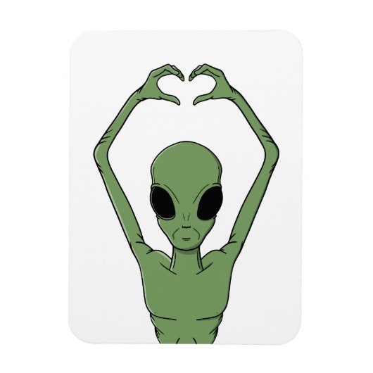 Alien Hart Pose Magneet (Verticaal)