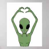 Alien Hart Pose Poster (Voorkant)