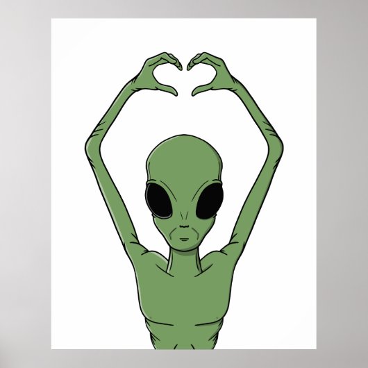 Alien Hart Pose Poster (Voorkant)