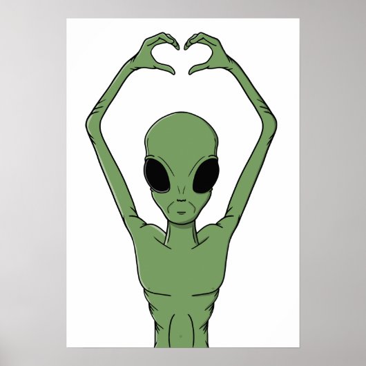 Alien Hart Pose Poster (Voorkant)