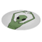 Alien Hart Pose Snijplank (Hoek)