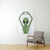 Alien Hart Pose Wandkleed (In situ)