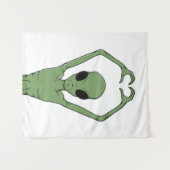 Alien Hart Pose Wandkleed (Voorkant (horizontaal))