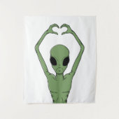 Alien Hart Pose Wandkleed (Voorkant)