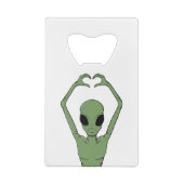 Alien Hart Positie Creditkaart Flessenopener (Achterkant)