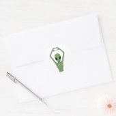 Alien Hartpose Ronde Sticker (Envelop)