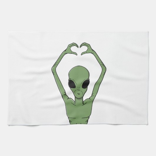 Alien Hartpose Theedoek (Horizontaal)