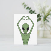 Alien Hartpositie Briefkaart (Staand voorkant)