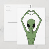 Alien Hartpositie Briefkaart (Voorkant / Achterkant)