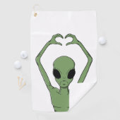 Alien Hartpositie Golfhanddoek (Insitu)