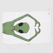 Alien Hartpositie Golfhanddoek (Horizontaal)