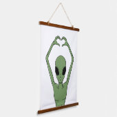 Alien Hartpositie Hangend Wandkleed (Gebogen)