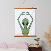 Alien Hartpositie Hangend Wandkleed (Slaapkamer)