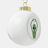 Alien Hartpositie Keramische Bal Ornament (Links)