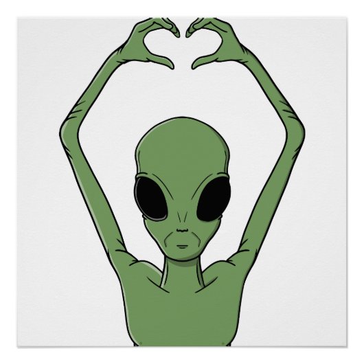 Alien Hartpositie Perfect Poster (Voorkant)