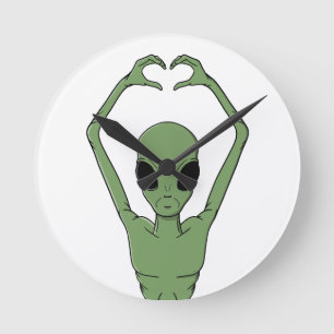 Alien Hartpositie Ronde Klok