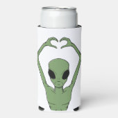 Alien Hartpositie Seltzer Blikjeskoeler (Seltzer Voorkant)