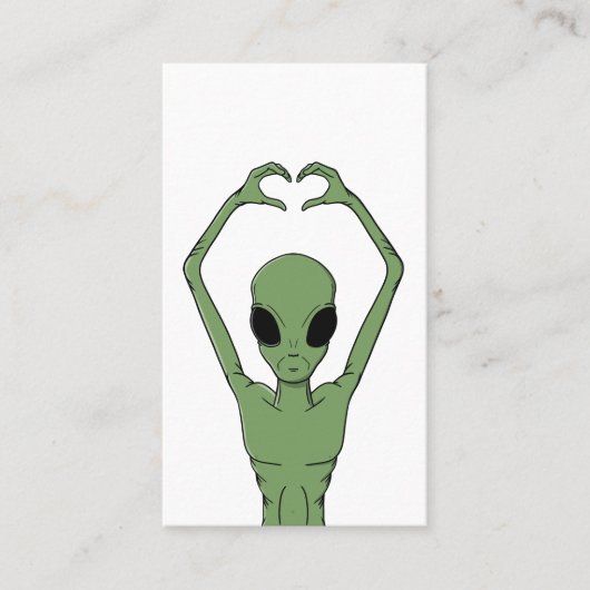 Alien Hartpositie Visitekaartje (Voorkant)