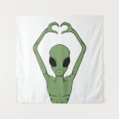 Alien Hartpositie Wandkleed (Voorkant)