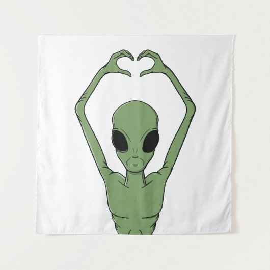 Alien Hartpositie Wandkleed (Voorkant)