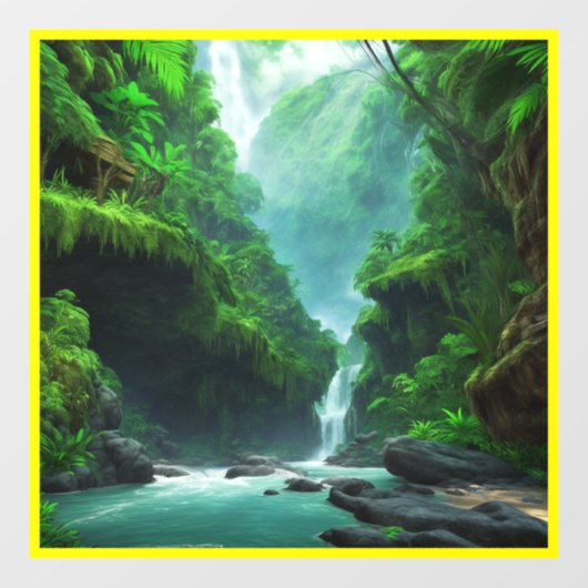 Alien Haven: Weelderige wonderen en exotische bees Raamsticker (Vel)