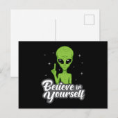 Alien Head Area 51 Ufo Aliens Space Funny Gift Briefkaart (Voorkant / Achterkant)