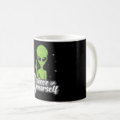 Alien Head Area 51 Ufo Aliens Space Funny Gift Koffiemok (Voorkant rechts)
