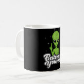 Alien Head Area 51 Ufo Aliens Space Funny Gift Koffiemok (Voorkant links)