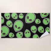 Alien Head Beach Towel Strandlaken (Voorkant)