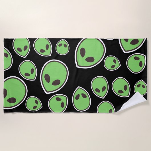 Alien Head Beach Towel Strandlaken (Voorkant)
