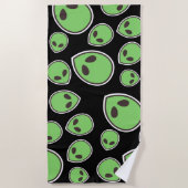 Alien Head Beach Towel Strandlaken (Voorkant)