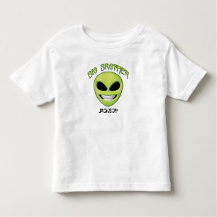 Alien Head Big Brother gepersonaliseerd Kinder Shirts